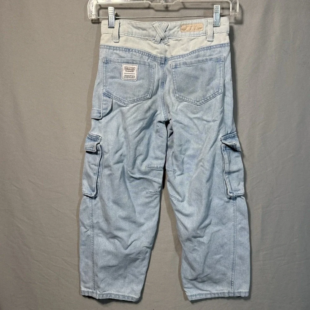 Looney Tunes Girl Barrel Jeans Sz 8 Tweety Bugs Bunny Lola Carpenter Cargo Pants